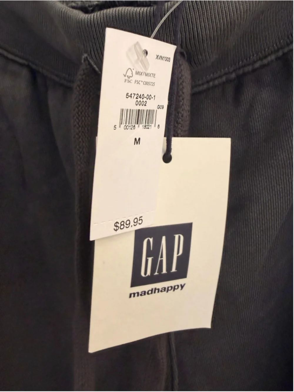 GAP x Madhappy Sweatpants Charcoal Grey Size Medium (Unisex) NWT - Picture 4 of 5